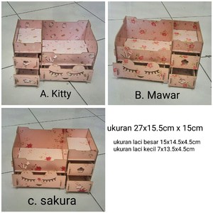 Rak Kosmetik kayu motif korea 37-1 RT0131