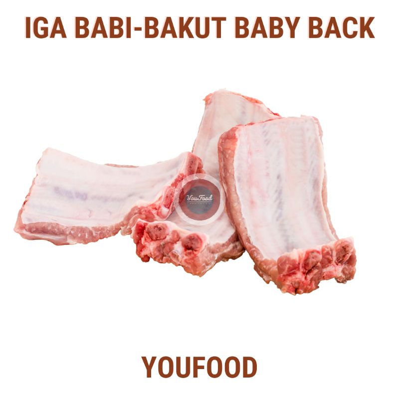 

Daging Babi Iga Bakut Baby Back - Baby Back Rib Cut - Potong Kecil