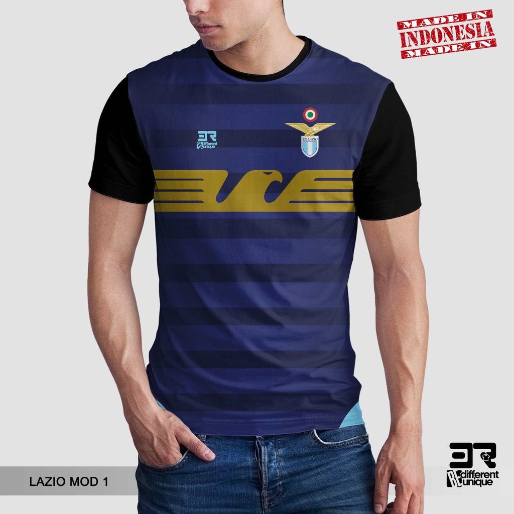 [ COD ] KAOS PRINTING GAMBAR TEAM SEPAKBOLA LAZIO MOD 1 - BAJU SEPAK BOLA INTERNASIONAL DISTRO ORIGI