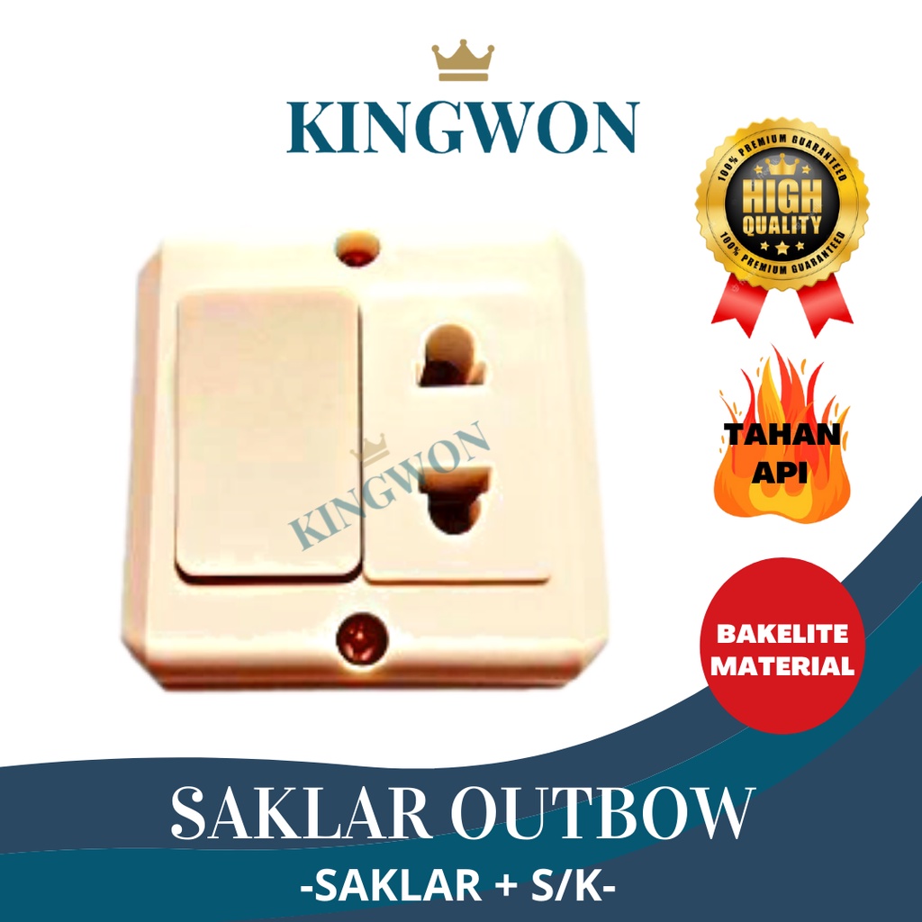 SAKLAR LAMPU OUTBOW OB SWITCH LAMP SERI ENGKEL STOP KONTAK