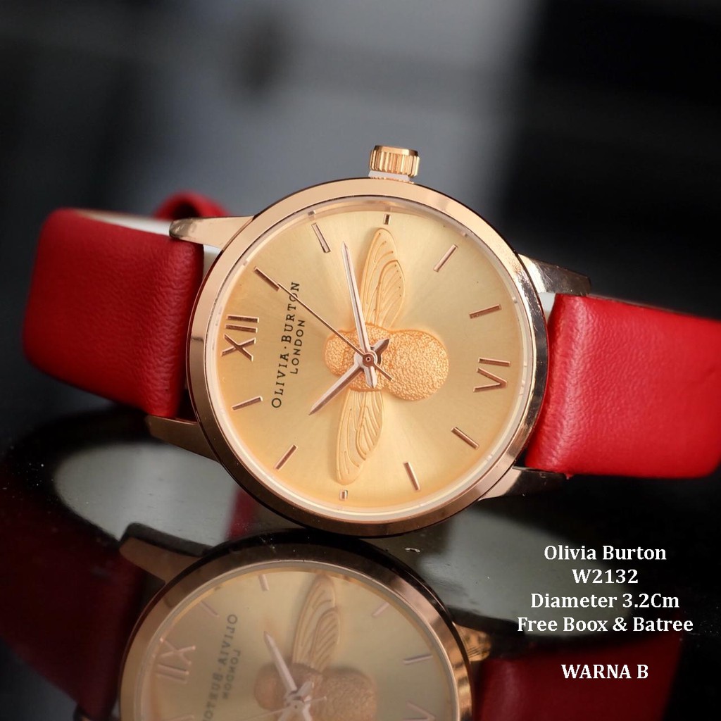 Jam Tangan Wanita/Cewek OB Tali kulit super cantik