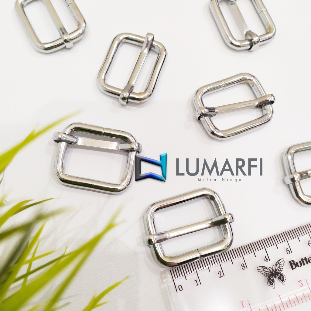 Ring Jalan / Gesper Jalan Adjuster Tas 2,5 cm Nikel Silver Import / Ring Jalan Tali Selempang