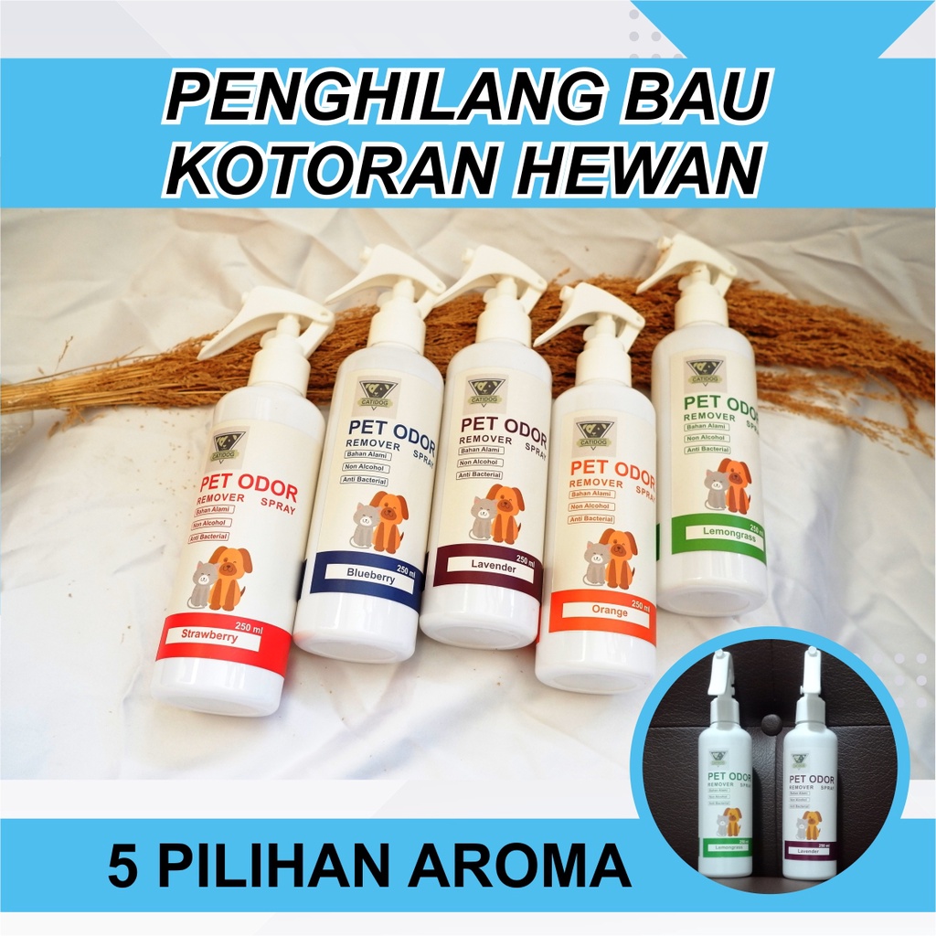 PILOVE - CATIDOG Pet Odor Remover / Spray Penghilang Bau Bab Dan Pesing / Pengharum Bau Pesing Kotoran Pup Pipis Kencing Di Kandang di Pasir , Sofa Kasur Untuk Kucing dan Anjing PET ODOR REMOVE