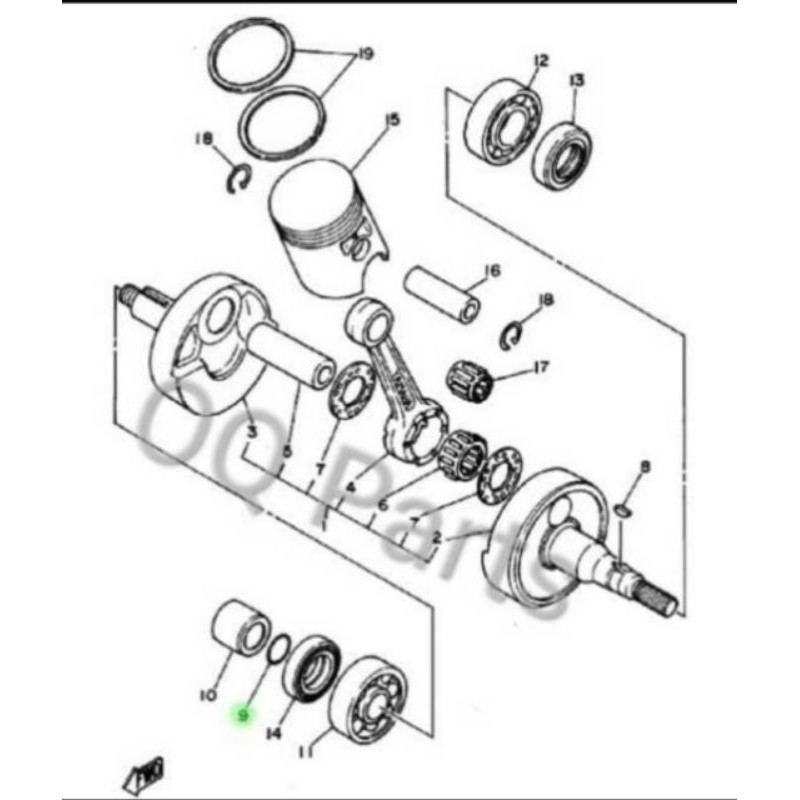 ORING KRUK AS KREK AS KANAN RX KING RX K FIZR F1ZR ASLI ORI YAMAHA 93210 180A6