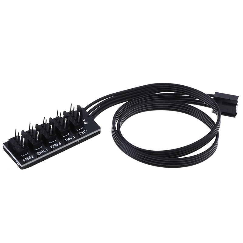 (Ele) Adaptor Splitter Kabel Power Kipas Pendingin Cpu 40cm 1 Ke 5 4-pin Molex Tx4 Pwm Warna Putih