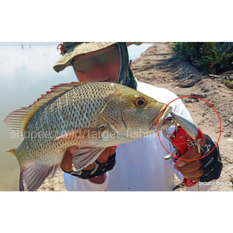 Minnow Agile BESAR 7cm 10,5gr Long Cast Sinking - Umpan Casting Muara, Tambak, Laut