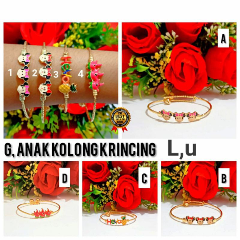 Gelang tangan anak anak kolong Kerincing Terbaru RO-27