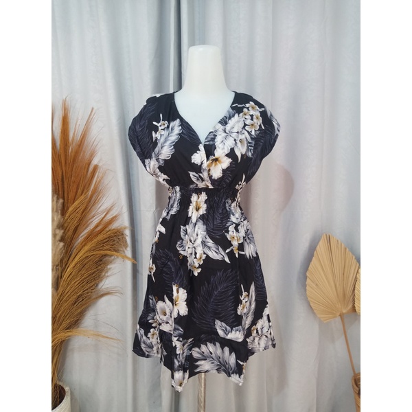 DASTER MINI MOZA RAMPEL BUSUI FRIENDLY MOTIF-Bulu Ayam Black