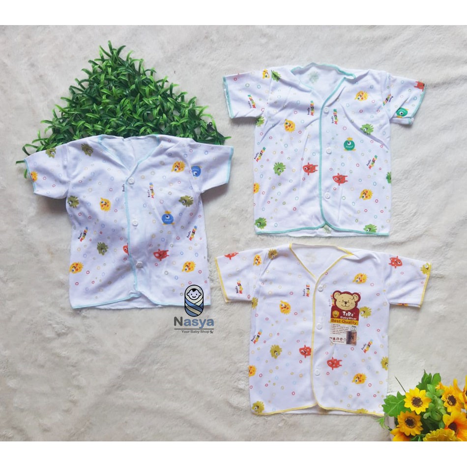 [B-011b] Baju Bayi Lengan Pendek New Born - TARA SNI (ISI 3)