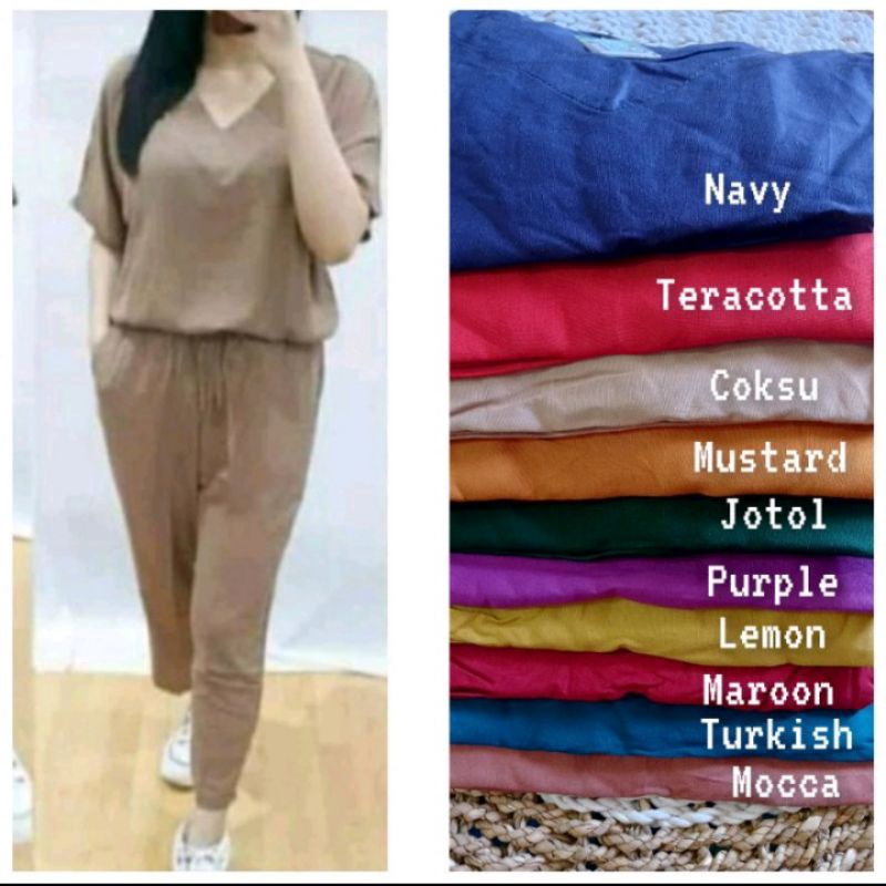 SETELAN POLOS ANDIN // SET ANDIN KATUN RAYON // SETELAN ANDIN JUMBO