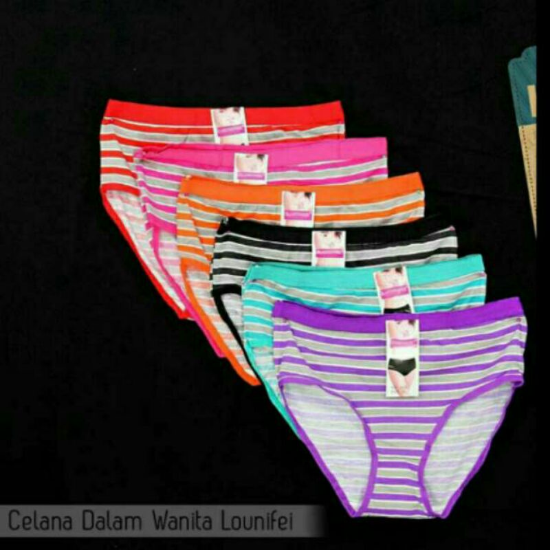 CD Wanita Lounifel | celana dalam Wanita Loreng | Celana Dalam Murah