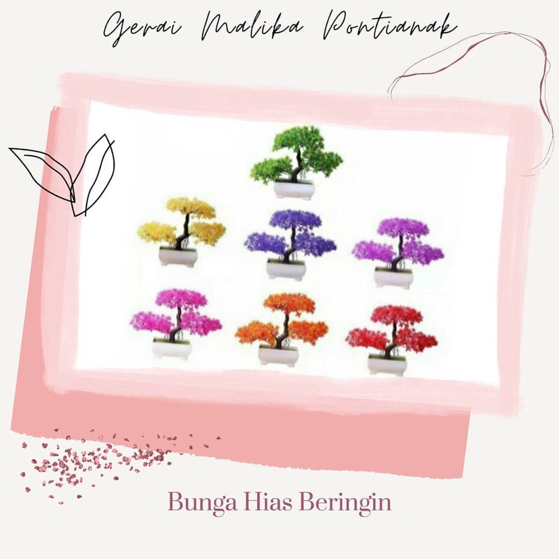 Bunga hias beringin free pot pohon plastik ruang tamu rak shabby shaby hiasan dekorasi rumah lantai