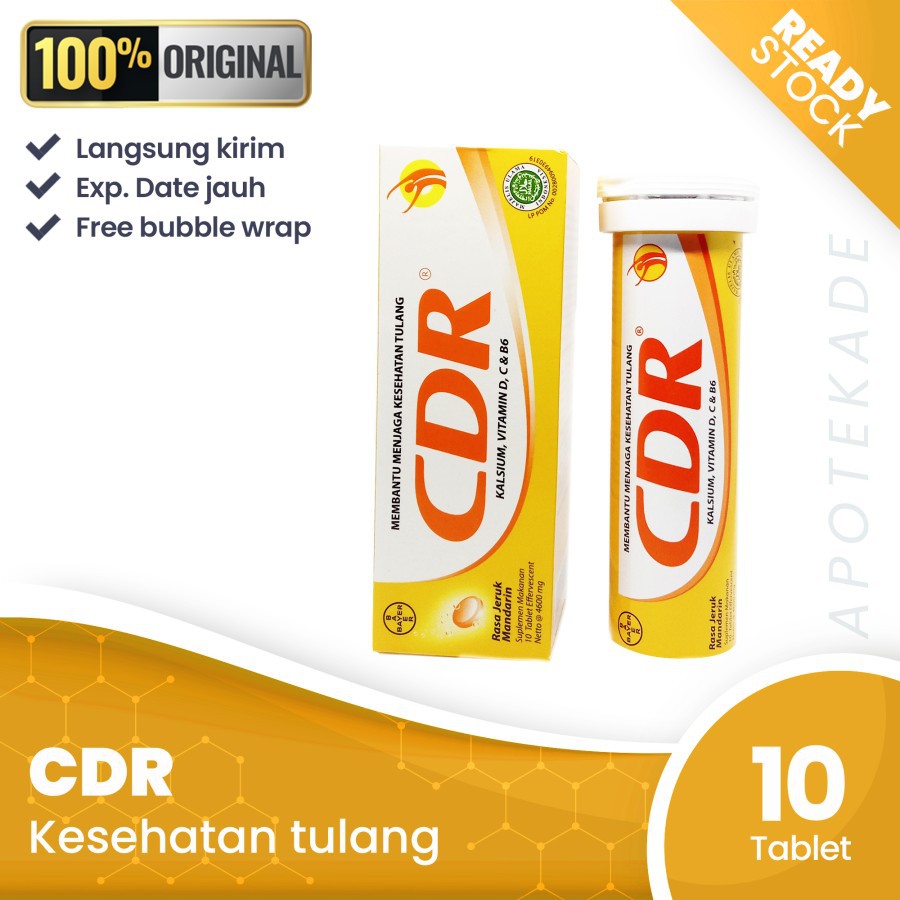 TERLARIS!!! CDR Effervescent Isi 10 Tablet / Vitamin Daya Tahan Dan Tulang