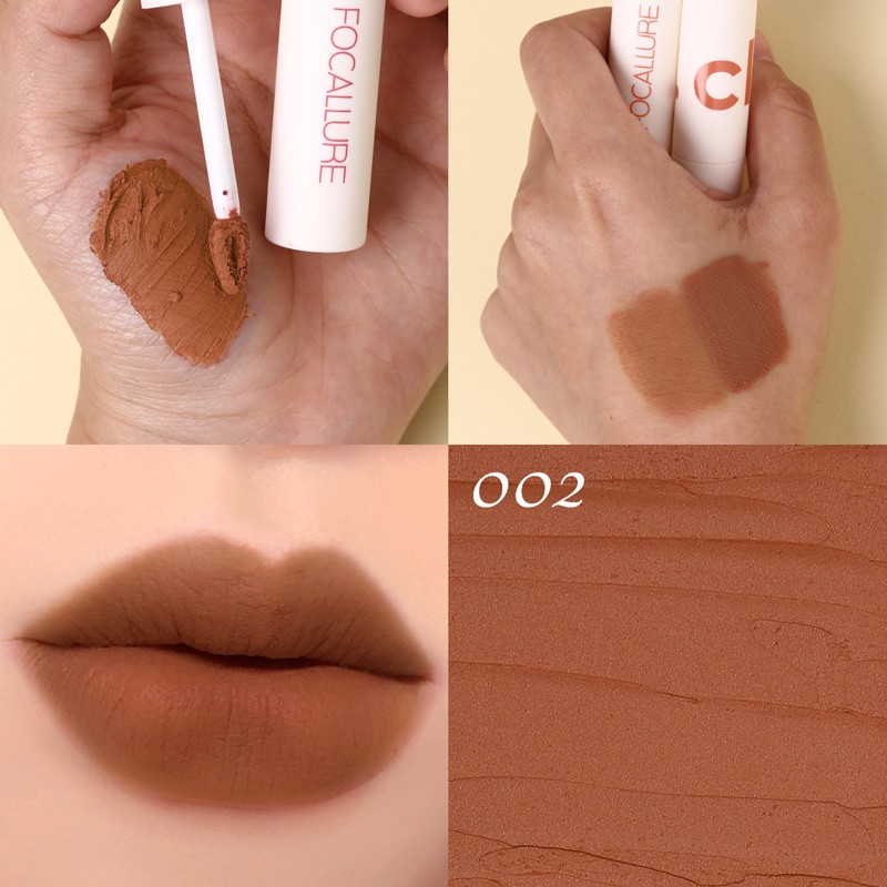 【BPOM】FOCALLURE Lipstik Cream Velvet-Mist Matte Lip Clay #JasmineMeetsRose Kosmetik Bibir-#002