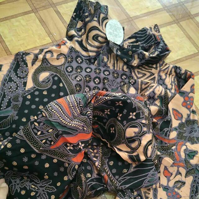 Couple Batik/ Seragam Batik Jumbo Tunik Dan Kemeja Size M L Xl Xxl Xxxl