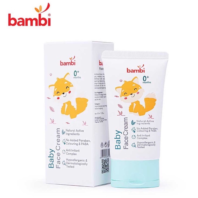 Bambi Baby Face Cream ( Tube ) 50ml / sun cream bayi / pelindung wajah bayi bambi