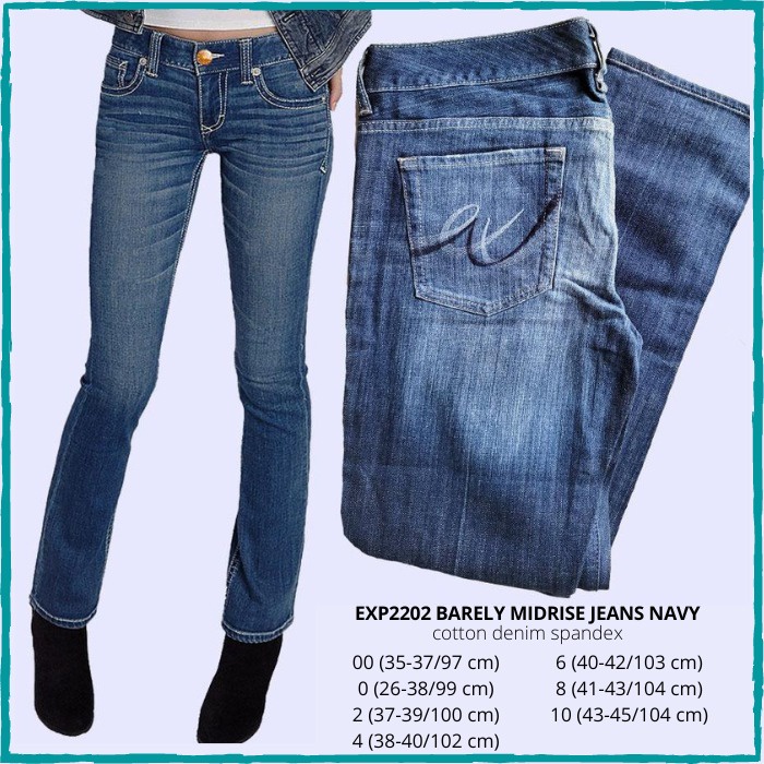 Celana Jeans Wanita Express 2202 Barely Midrise Jeans Navy