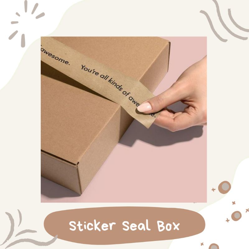 Jual Sticker Seal Box Panjang 28 cm Minim Order 25 Seal Box Seal Hampers Shopee Indonesia