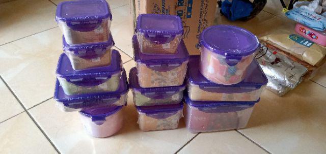 Lock 4 Lock Four Set 12 Pcs / Toples / Kotak Makanan Greenleaf