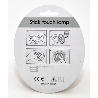 Asli Stick N Click Lampu Tempel 3 LED Stick Touch Lamp 