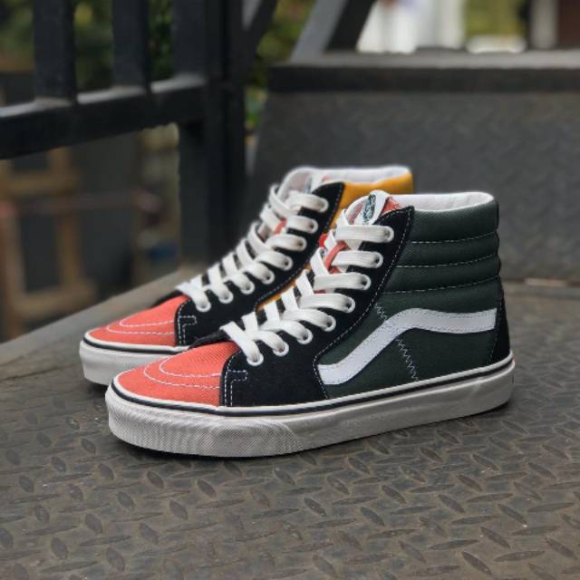 Vans Sk8-Hi Varsty Multi/Blanc De Blanc Original Resmi Navya - BNIB