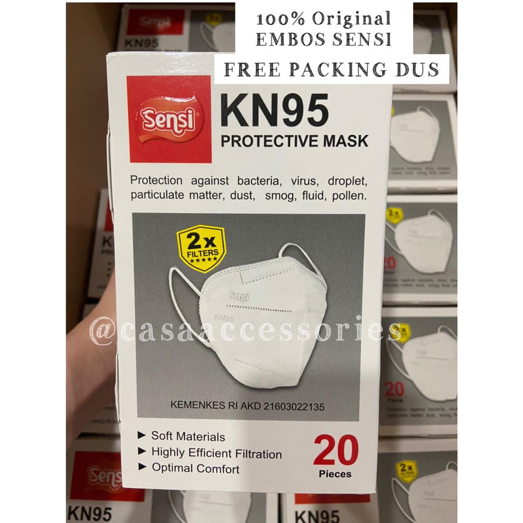 SENSI Surgical Mask kn95 5ply 20pcs / MASKER SENSI KN95 isi 20pcs