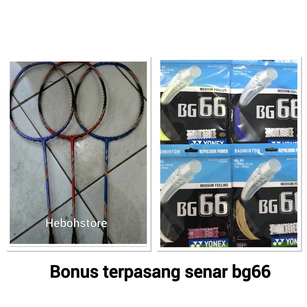 Jual RAKET BADMINTON BULUTANGKIS APACS LETHAL 68 ORI BONUS SENAR YONEX BG66 ORI terbaik