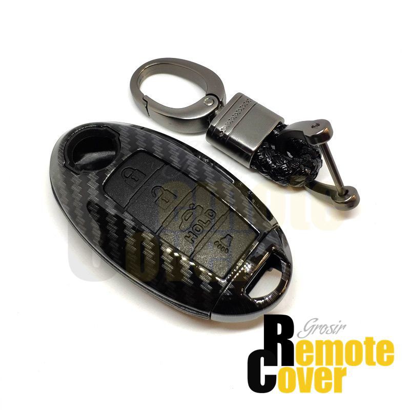 Cover Smartkey Sarung Kunci Nissan All New XTrail T32 Carbon Hitam