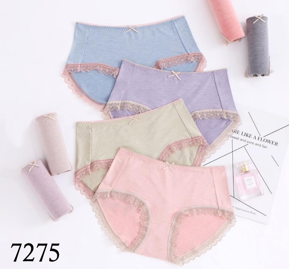 VS - CD UNDIES WANITA RENDA / Celana Dalam Wanita Polos High Quality Katun Import Import 7275