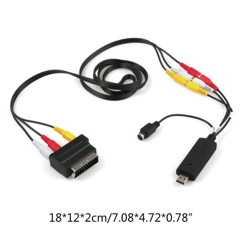 Btsg USB2.0 VHS Ke DVD Converter Video Capture Kabel RCA Perangkat Rekam Video