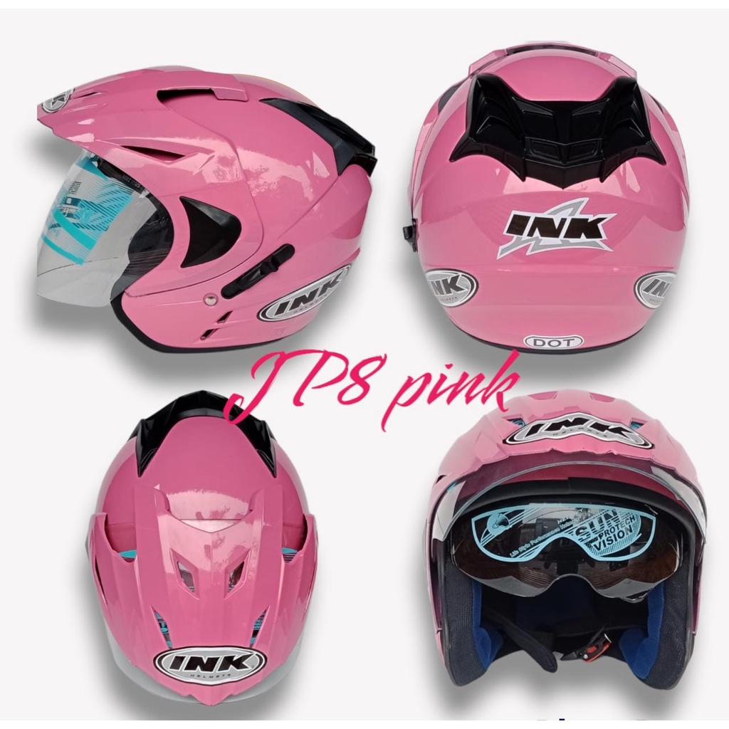 Helm model《 JP8 double visor PINK 》 free packing box