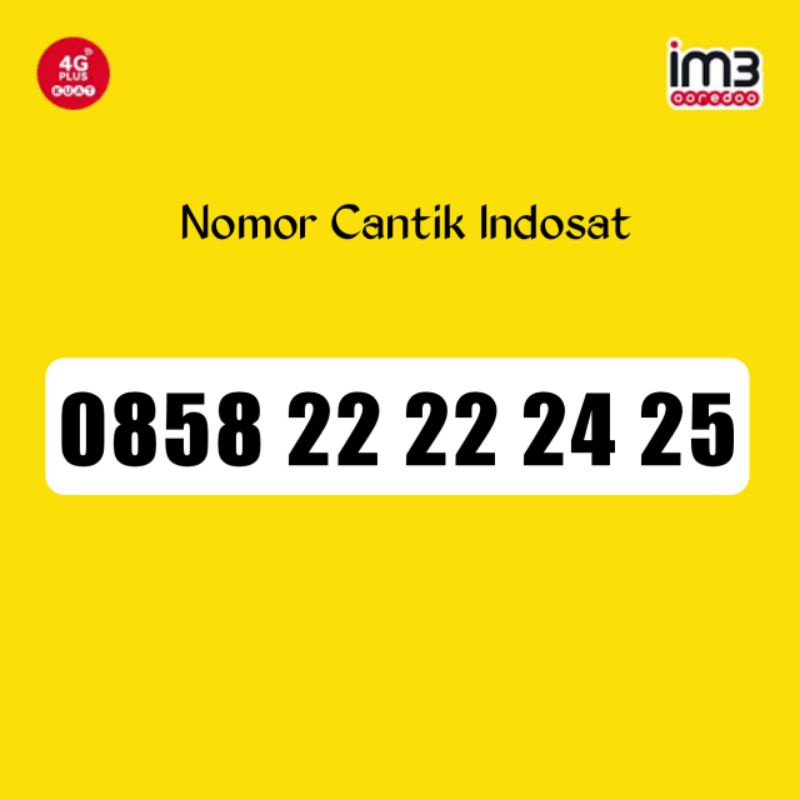 Nomor Cantik Indosat 4G LTE Seri Naik 22 22 24 25 22222425 || Nocan Indosat im3 panca 22222 mirip 22