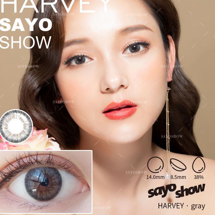GUY.55626 ▪ ️100% ORI SAYOSHOW HARVEY Sepasang Softlens Brown Minus 14 mm ( NORMAL S/D-8.00) Contact