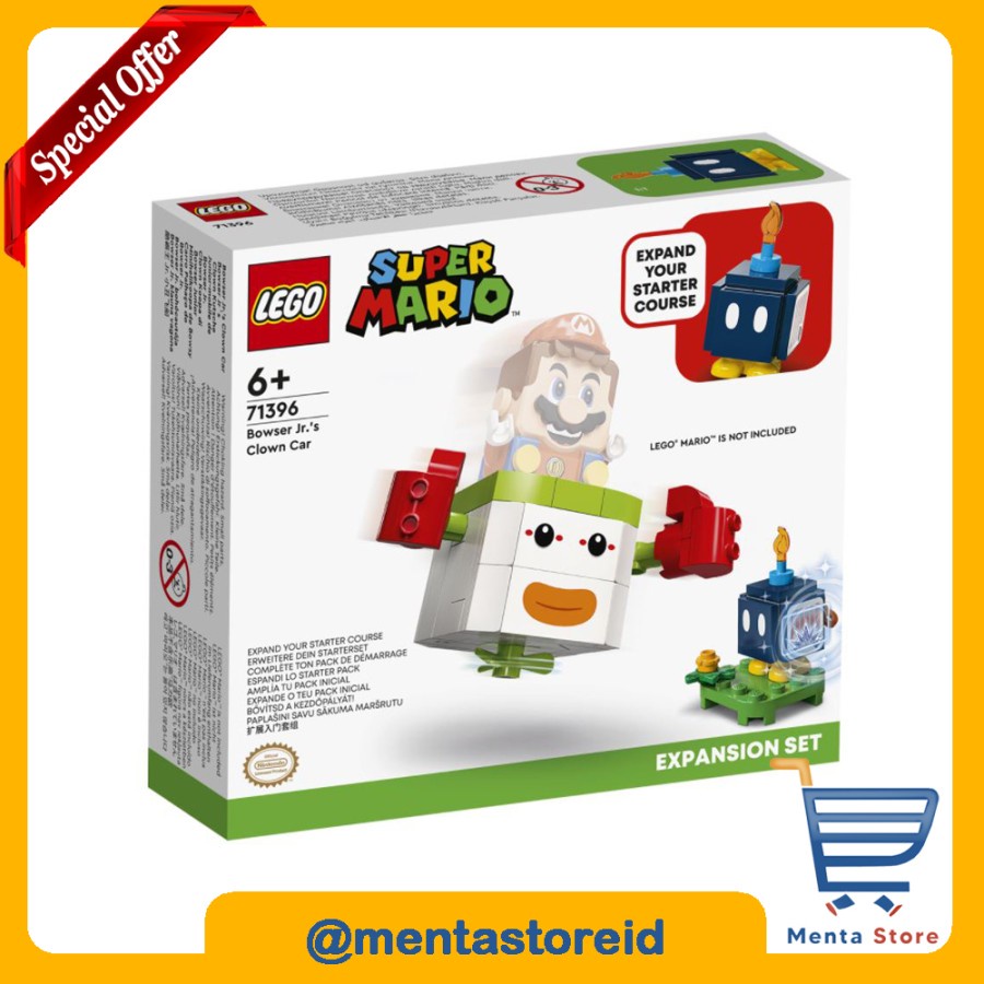 LEGO Super Mario 71396 Bowser Jr.'s Clown Car Expansion Set Kids Fun