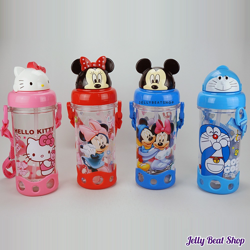 Botol Minum Anak Kepala Karakter BPA Free 500mL (DORAEMON/HK/MICKEY)