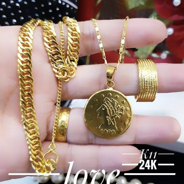 Xuping set perhiasan lapis emas 24k 0856k