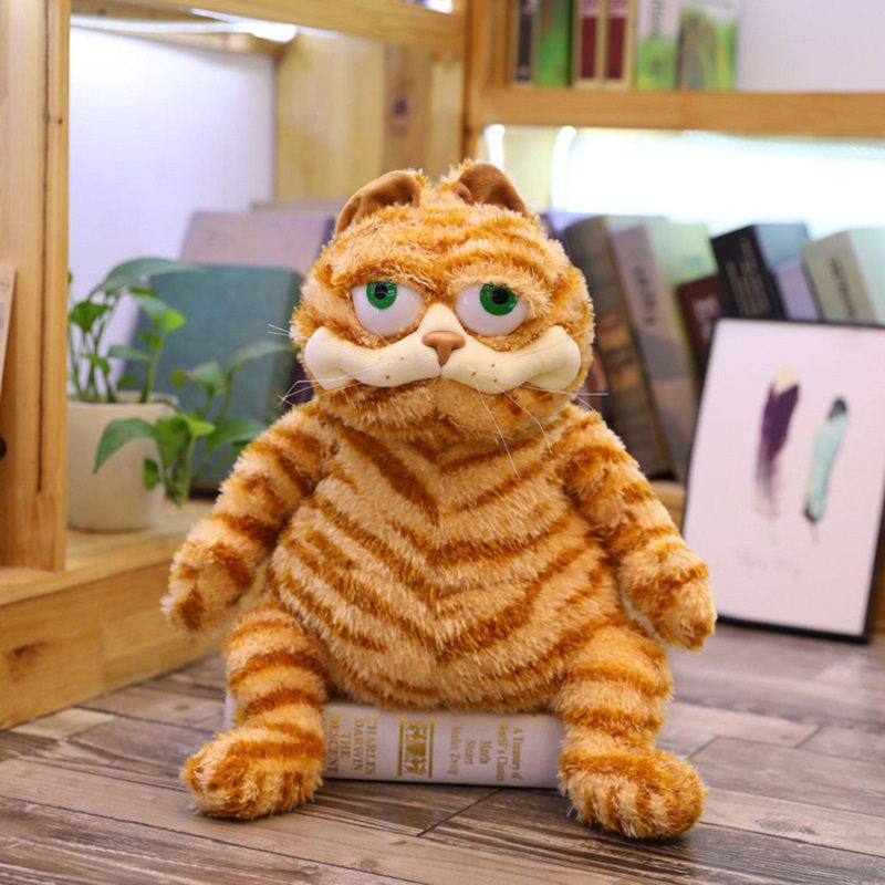 45cm Mainan Cartoon Garfield Plush Toy Fat Cat Soft Stuffed Animal Teddy Pillow Doll Boneka