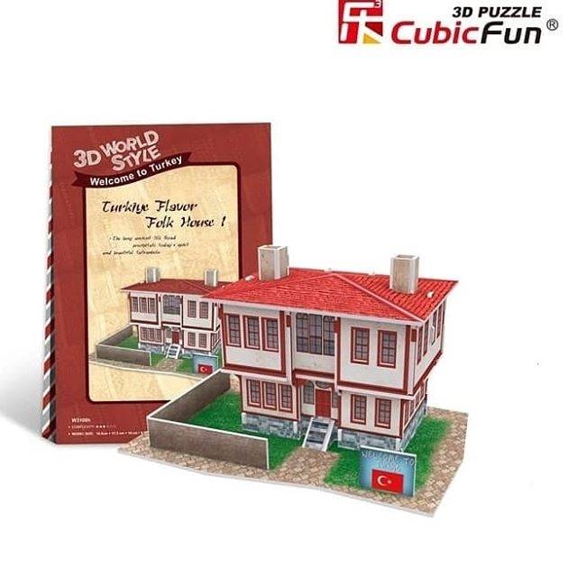 CUBIC FUN 3D WORLD STYLE PUZZLE TURKEY FOLK HOUSE