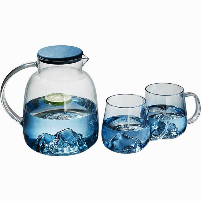 IDN TOOLS - FOURETAW Teko Pitcher Teh Kopi Jus Glass 1.8L with 2 Cup - YS-6338