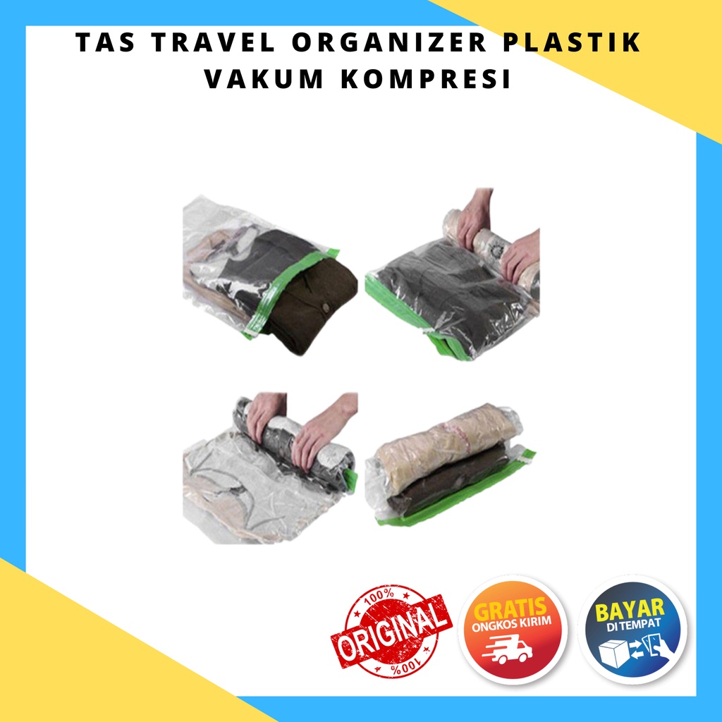 Tas Travel Organizer Plastik Vakum Kompresi 1 PCS - VB-70