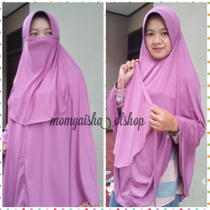Ykb jilbab cadar jumbo jersey - Cokelat Tua