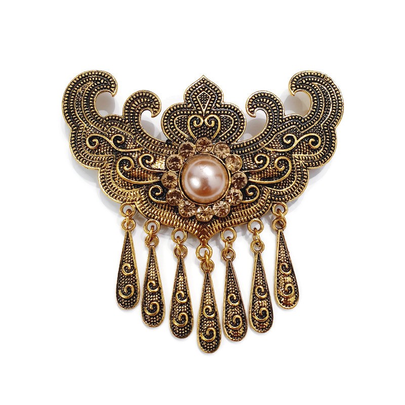 Bros Kebaya Susun Medina Store/Bros Kutubaru Murah/Bros Etnik Jawa Aceh Sumatra Kalimantan Bali-C - Emas Bakar