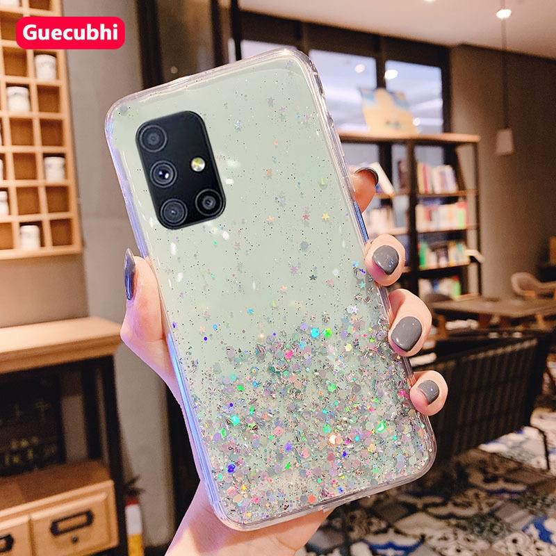 Samsung Galaxy M51 Casing Soft Case TPU Bahan Premium Glitter Glossy