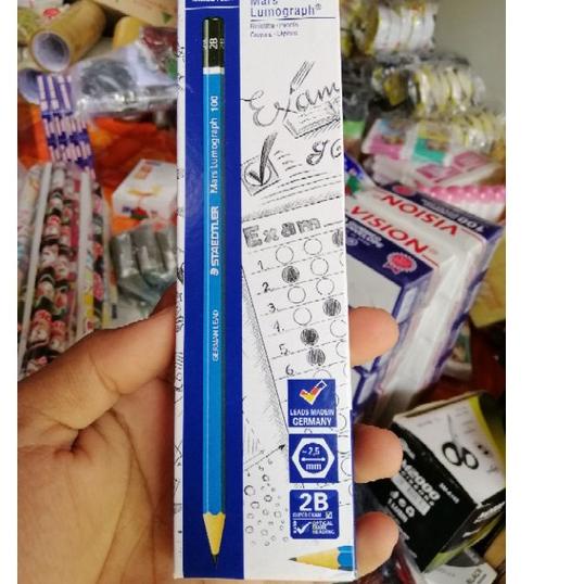 

㍻ pensil 2B staedler mars Lumograph 1lusin ⇁