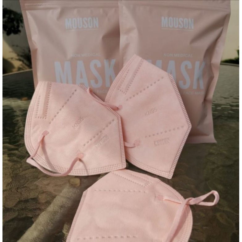 masker Kn95 5ply original mouson nude pink isi 10 pcs