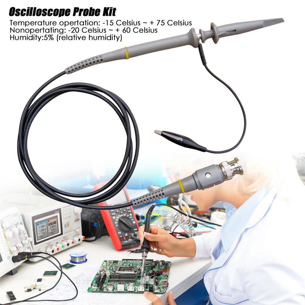 Populer Osiloskop Probe Kit BNC 1X 10X 10X: DC-100MHz Scope Klip Probe