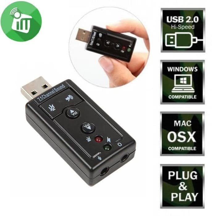 USB Sound Card 7.1Channel External Soundcard Audio virtual 7.1