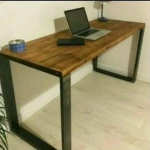 Meja 150x60x70 Papan Kayu Multipleks Kombinasi besi Hollow Galvanis