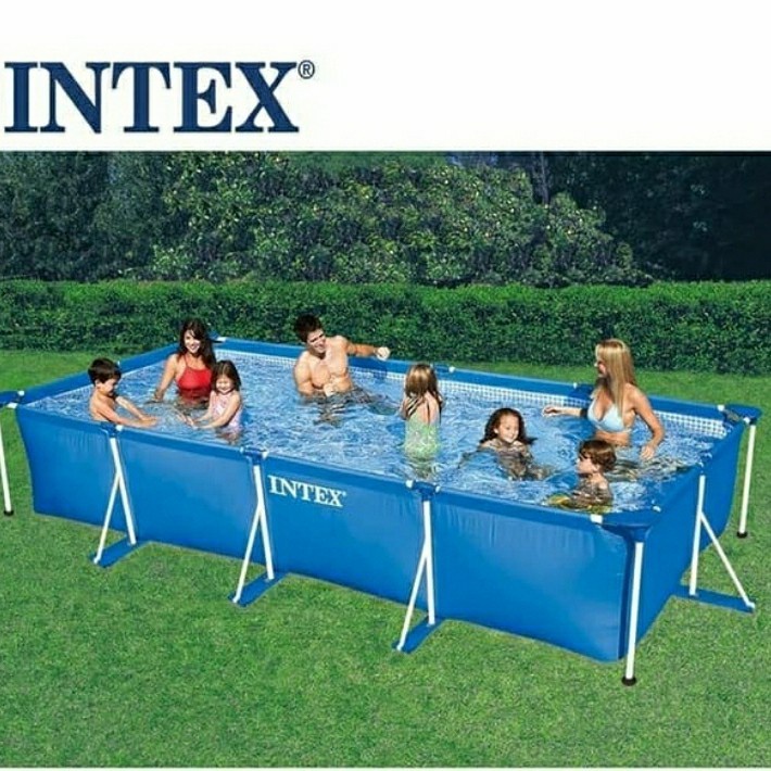 Intex 28273 Kolam Renang Keluarga Rectangular Frame Pool 4.5m x 2.2x84