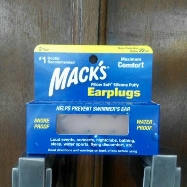 Macks Earplugs silicone penutup Telinga renang / Penutup Telinga dewasa